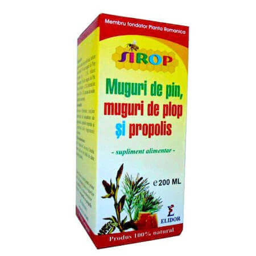 Sciroppo Germogli di Pino e Propoli, 200 ml, Elidor