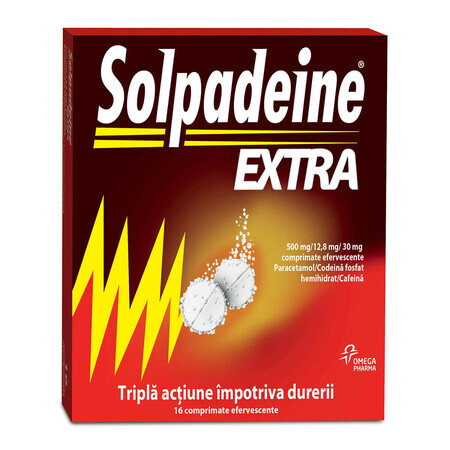 Solpadeine Extra, 16 comprimidos efervescentes, Omega Pharma