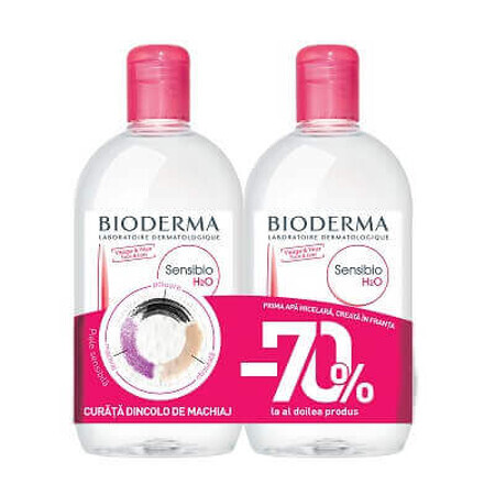 Soluzione micellare Sensibio H2O, 500 + 500 ml, Bioderma