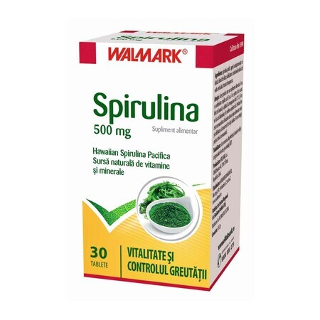 Spirulina 500mg, 30 compresse, Walmark