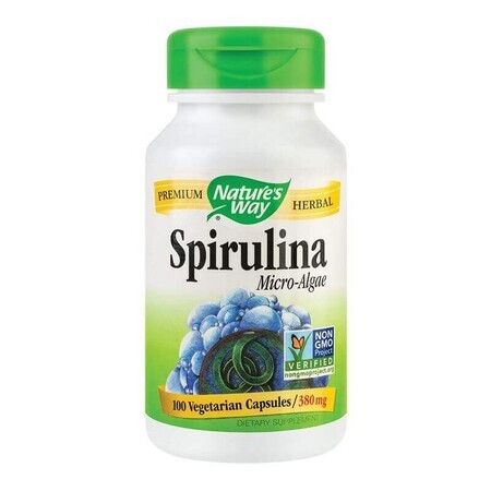 Spirulina Micro Alghe 380 mg Natures Way, 100 capsule, Secom