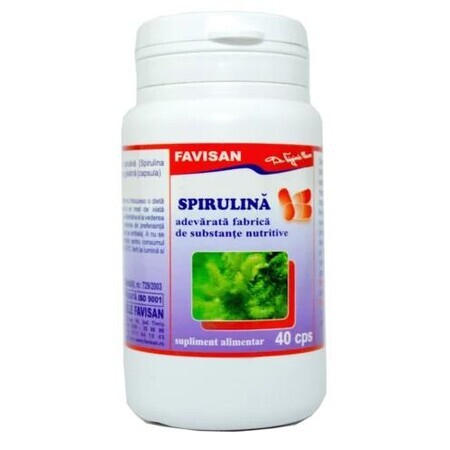 Spirulina, 40 cápsulas, Favisan