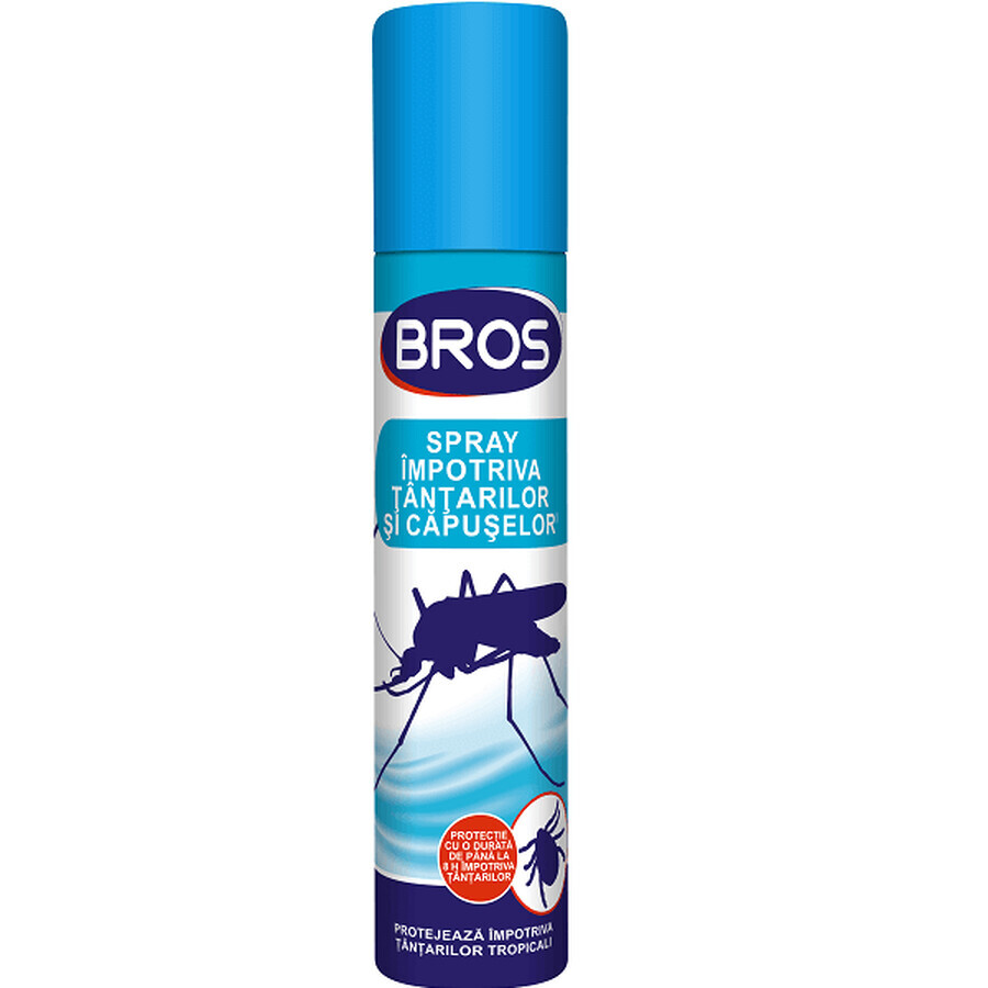 Spray contra mosquitos y garrapatas, 90 ml, Bros