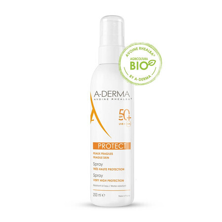 A-Derma Protect Gevoelige Huid Spray met SPF 50+, 200 ml