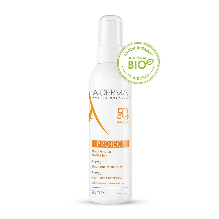 A-Derma Protect Gevoelige Huid Spray met SPF 50+, 200 ml