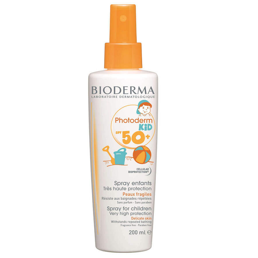 Bioderma Photoderm KID Spray de protección solar para niños FPS 50+, 200 ml