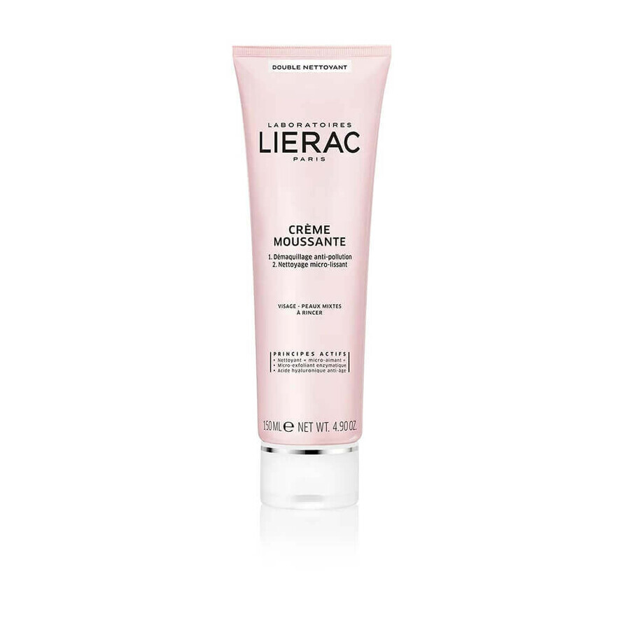 Lierac Double Nettoyant Crema Mousse Struccante A Doppia Azione, 150ml