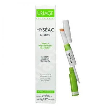 Uriage Hyséac - Bi-Stick Pelle Grassa o A Tendenza Acneica, 1g + 3ml