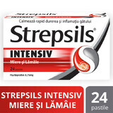 Strepsils Intensive Honey and Lemon, 24 tablets, Reckitt Benckiser Healthcare