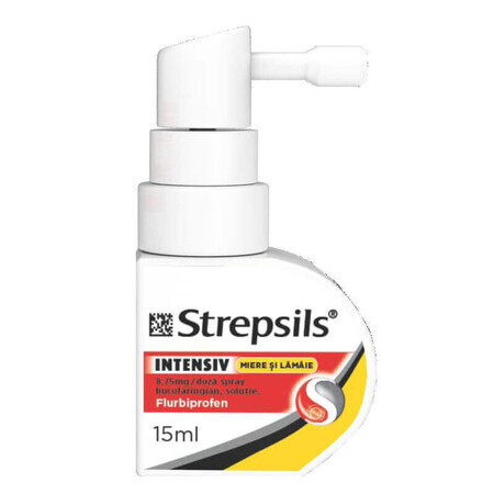 Strepsils Intensive Honey Lemon Flavored Mouth Spray, 15 ml, Reckitt Benckiser Healthcare