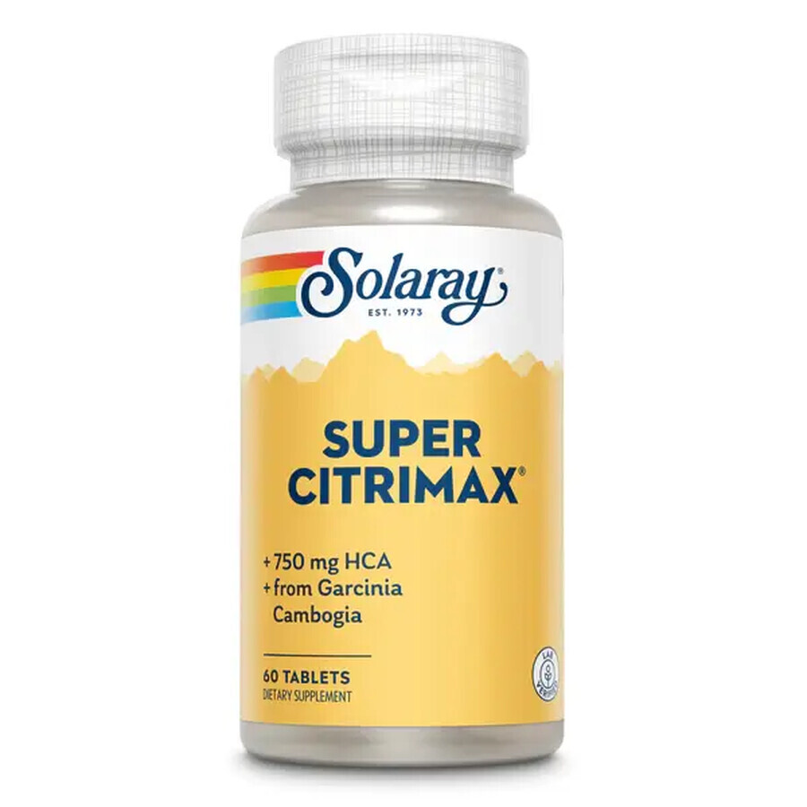 Super CitriMax (Garcinia cambogia) 750mg, Solaray, 60 Tabletten, Secom