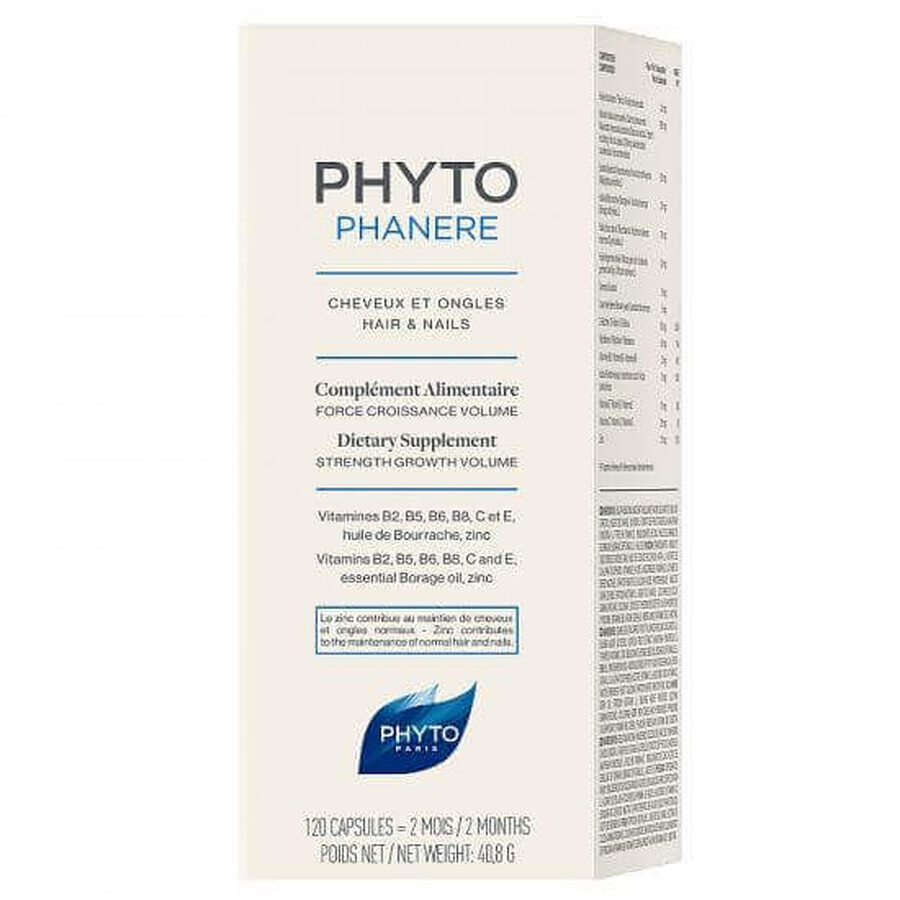 Phytophanere hair and nail supplement, 120 capsules, Phyto