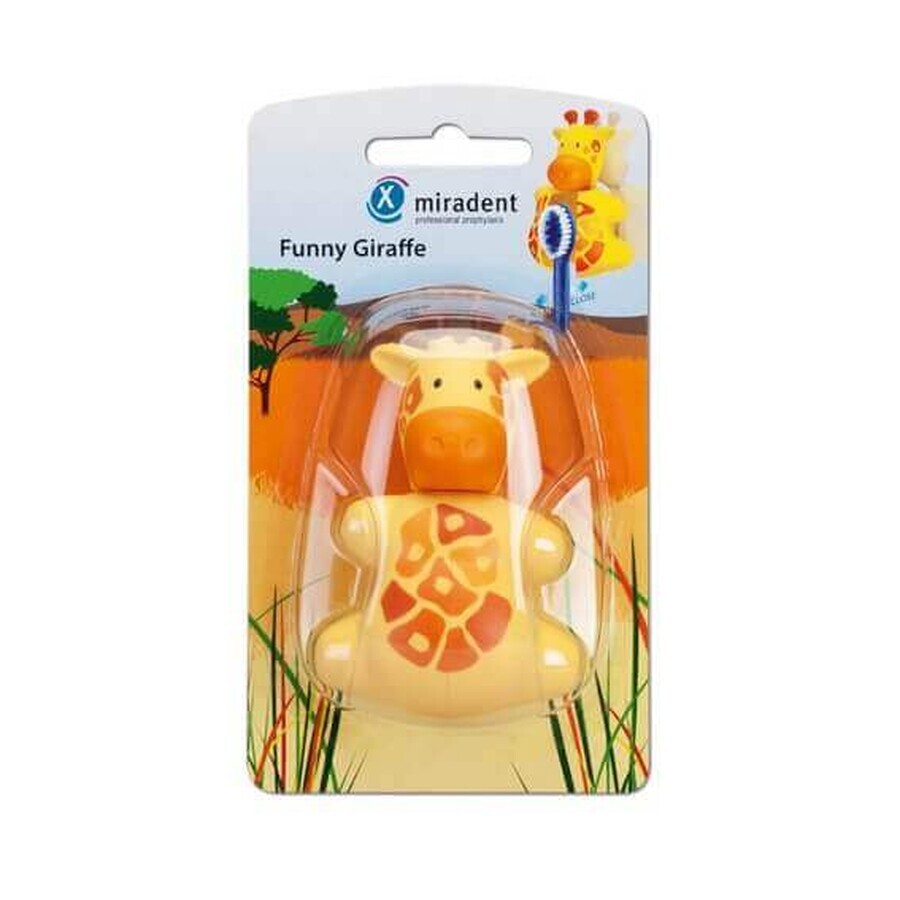 Toothbrush holder with suction cups Funny Animals Giraffe, 630220, Miradent