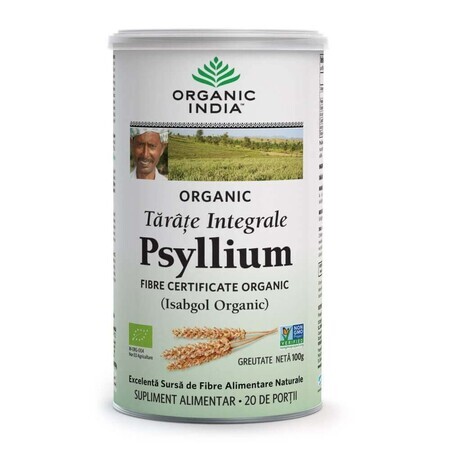 Psyllium Wholemeal Tart, 100g, Organic India