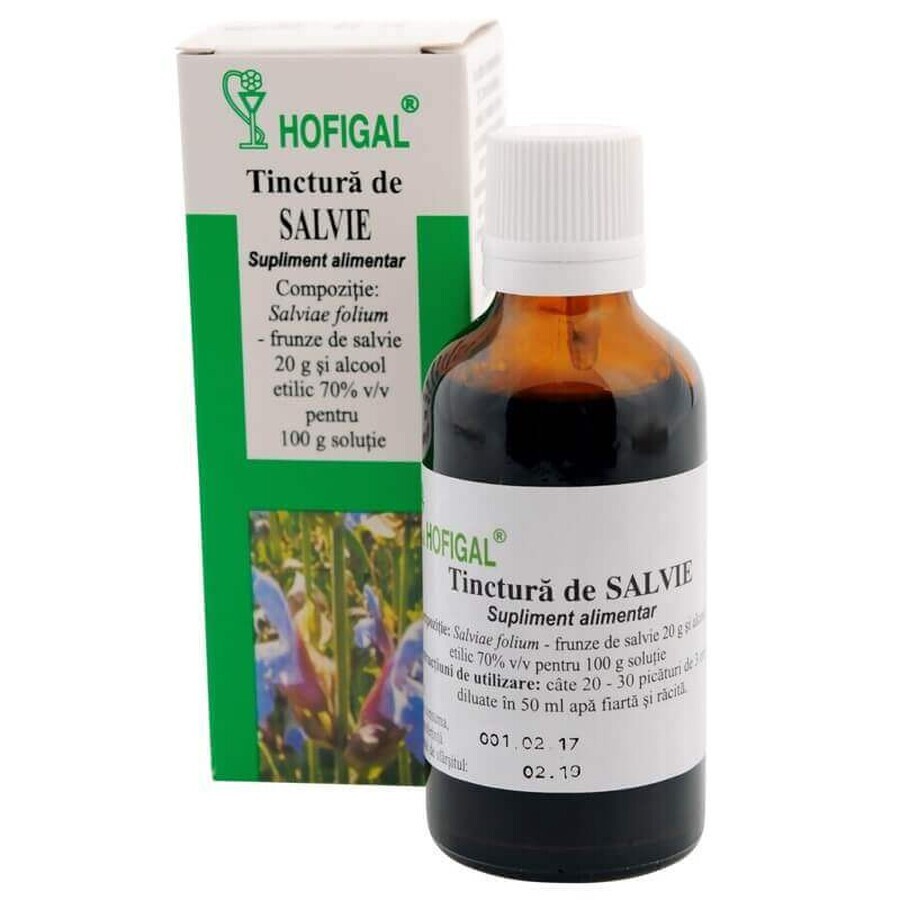 Tinctură de Salvie, 50 ml, Hofigal