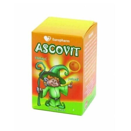 Ascovit con vitamina C gusto arancia, 20 compresse, Omega Pharm