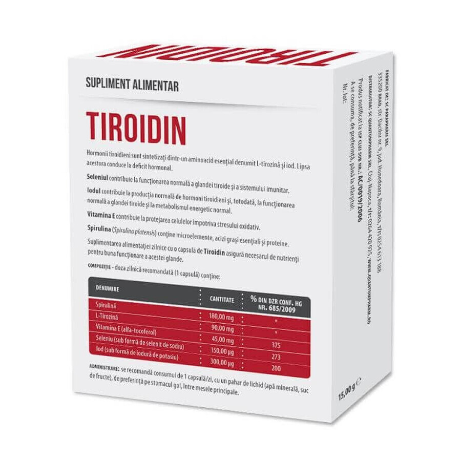 Thyroidin, 30 capsules, Parapharm