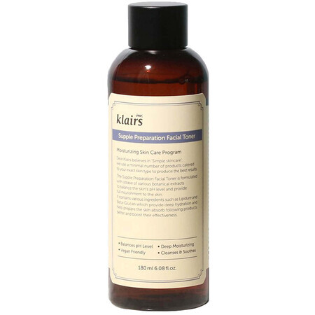 Tónico facial hidratante Supple Preparation, 180 ml, Klairs