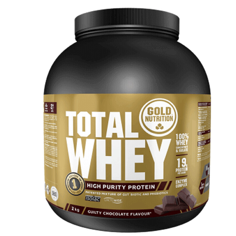 Total Whey al gusto di cioccolato, 2 kg, Gold Nutrition