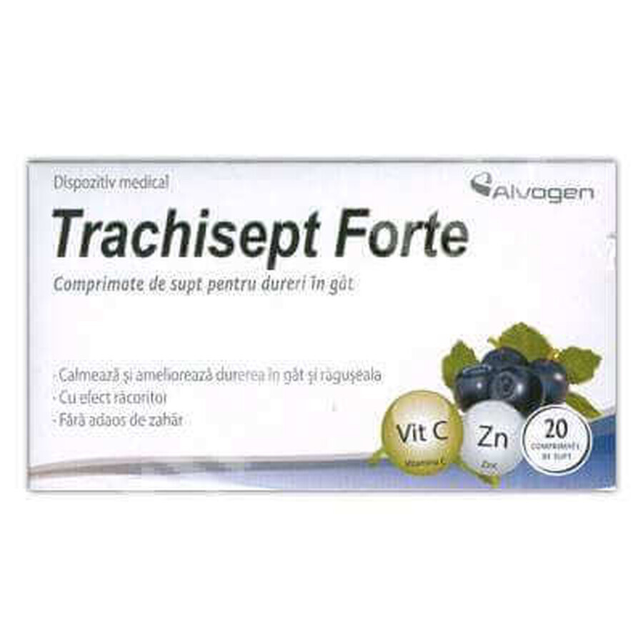 Trachisept Forte with Vit C and Zn, 20 tablets, Alvogen