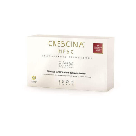 Complete treatment Crescina Transdemic HFSC 1300 WOMAN, 10 + 10 LEAF, Labo