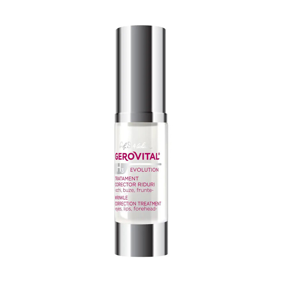 Trattamento Correttore Rughe – Occhi, Labbra, Fronte, Gerovital H3 Evolution, 15 ml, Farmec