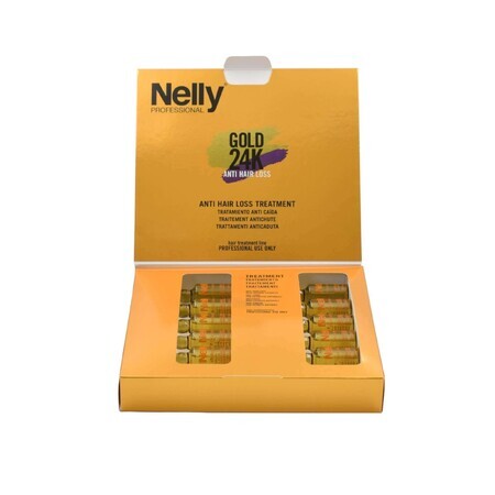 Hair loss treatment Gold 24K, 10 vials, Nelly Professional