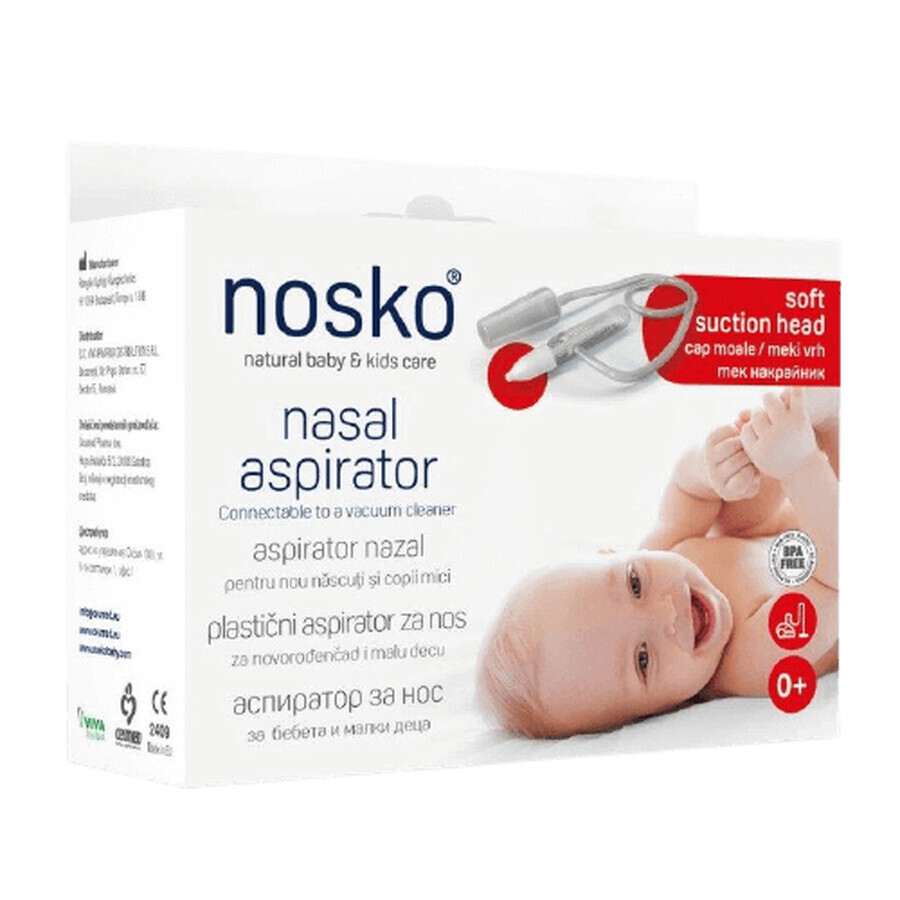 Nosko nasal aspirator with soft silicone head