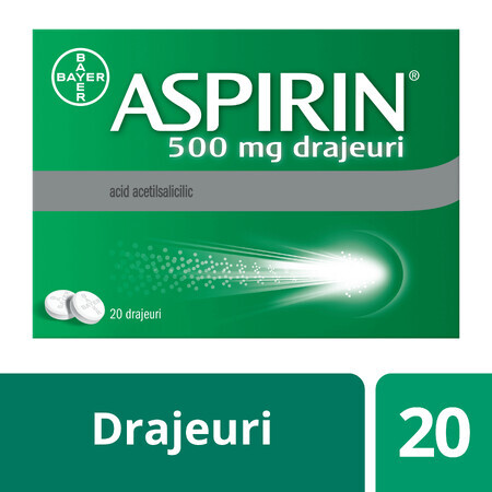 Aspirin 500 mg, 20 tabs, Bayer