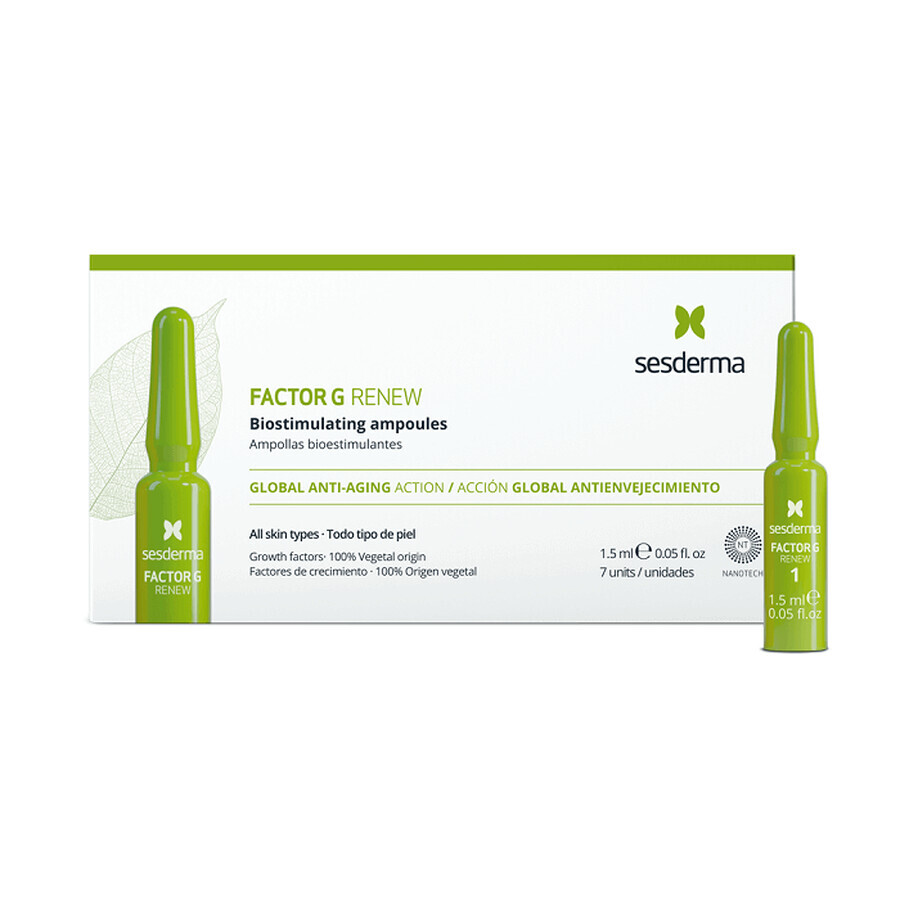 Sesderma Factor G Vernieuwen Ongevoelig Verjongend Behandeling, 7 flacons x 1,5 ml 