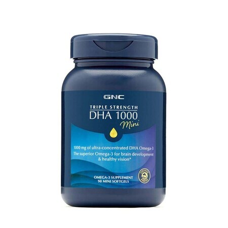 Triple Strength DHA 1000 Mini, 90 mini capsule, GNC 