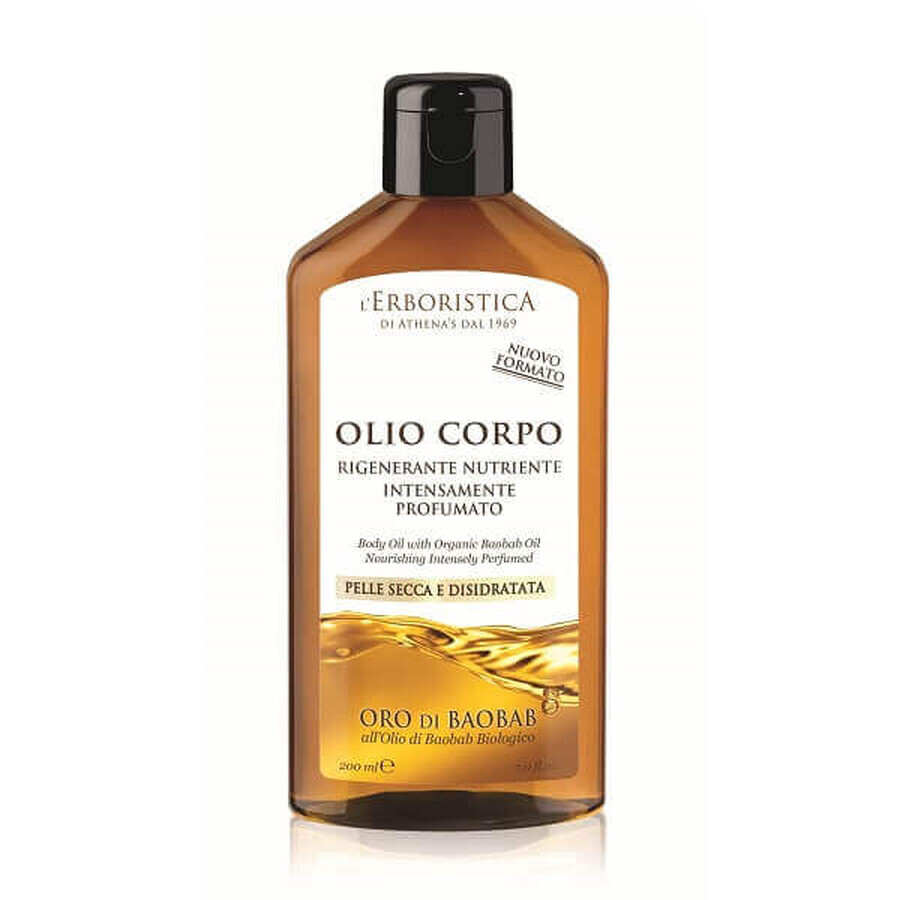 Olio corpo all'olio di baobab biologico, 200 ml, L'Erboristica