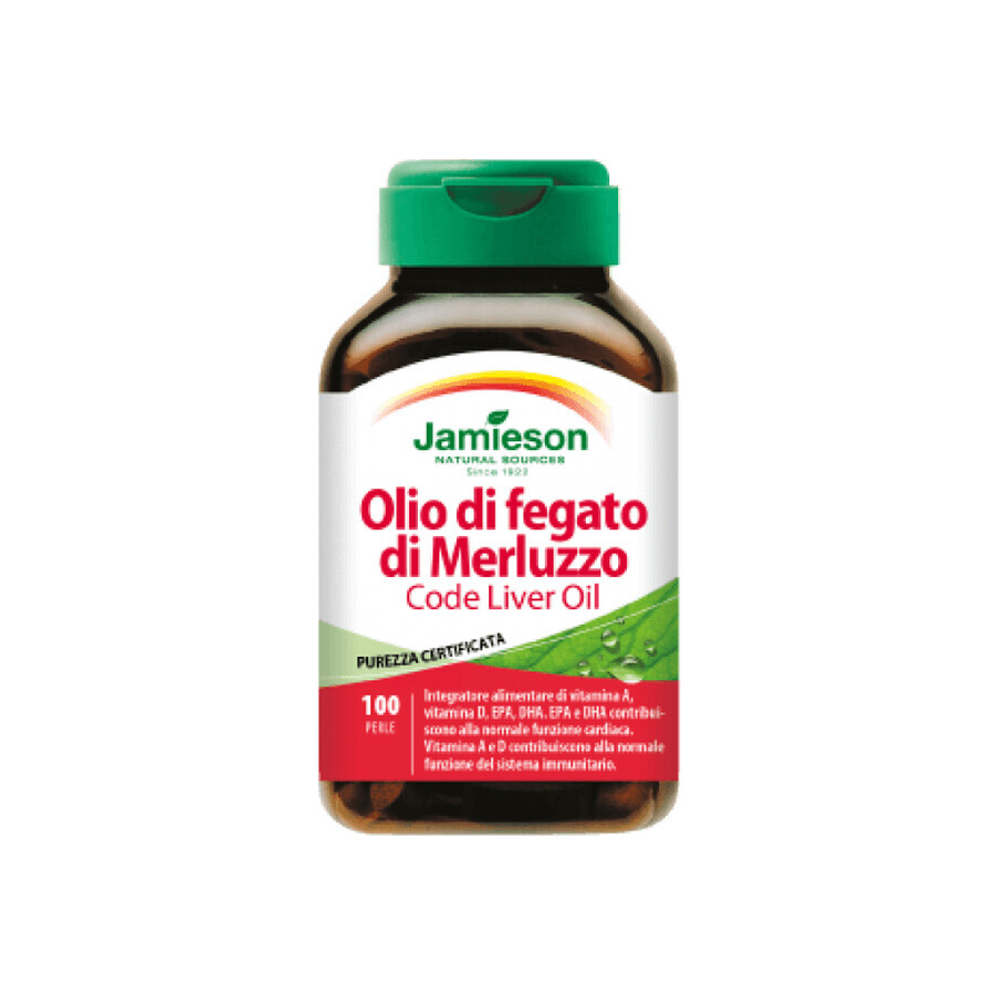 Jamieson Olio Di Fegato Di Merluzzo Integratore Alimentare 100 Perle