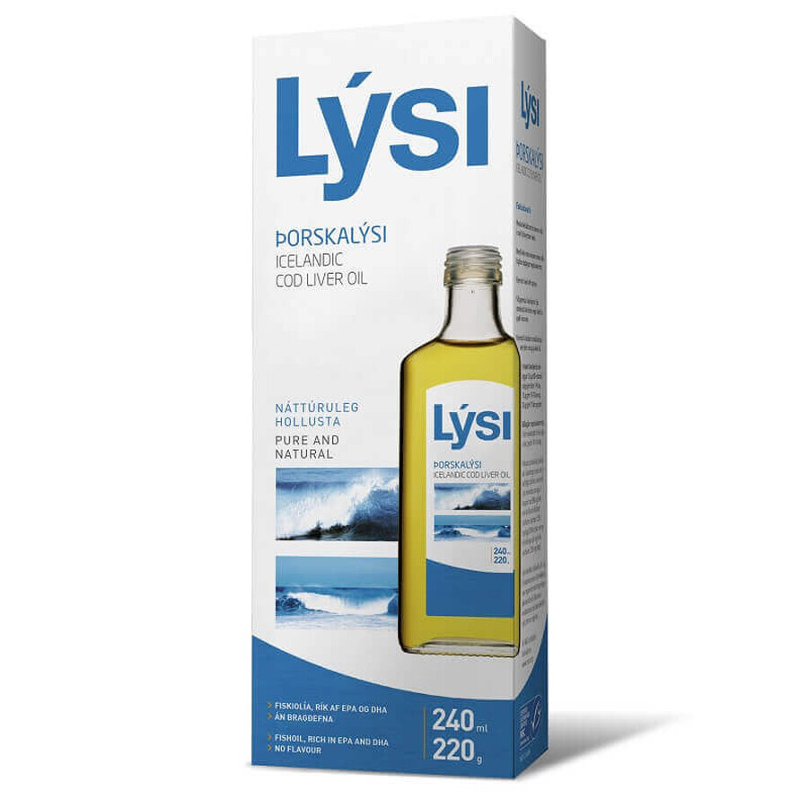 Olio di fegato di merluzzo, 240 ml, Lysi