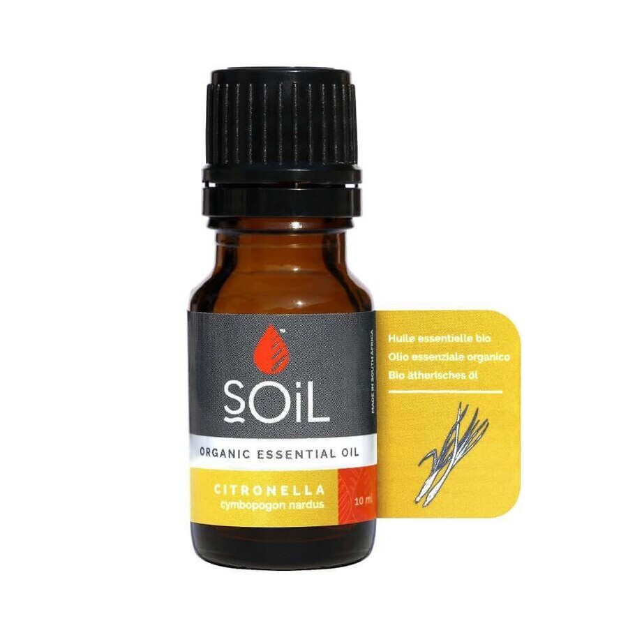 Essential Oil Citronella Pure 100% Organic, 10 ml, SOiL