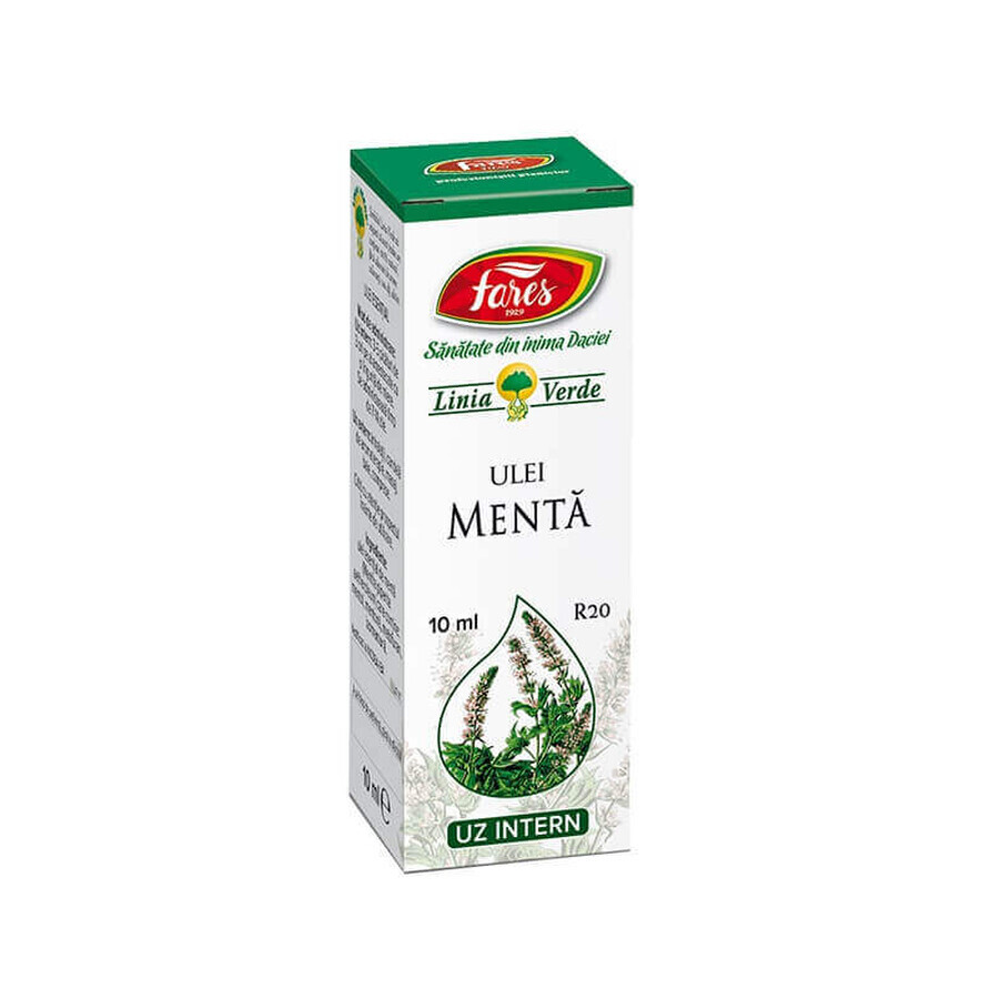 Olio essenziale di menta piperita, R20, 10 ml, Fares