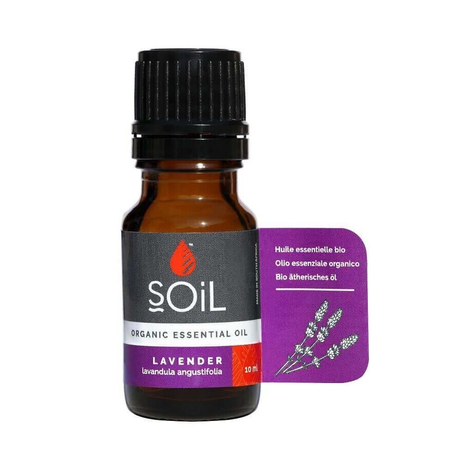 100% Organic Lavender Essential Oil, 10 ml, SOiL