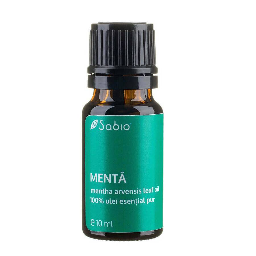 Aceite esencial puro de menta piperita, 10ml, Sabio