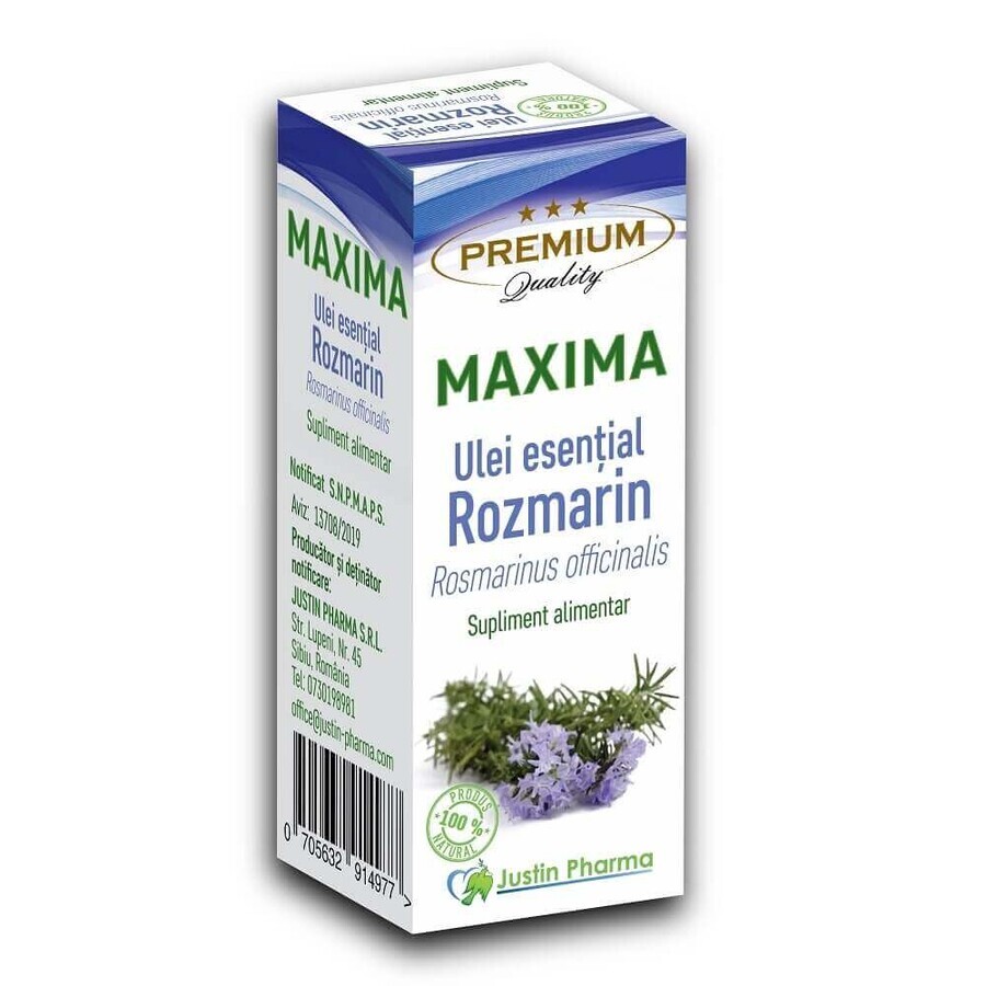 Rosemary essential oil Maxima, 10 ml, Justin Pharma