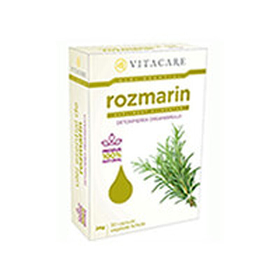 Olio essenziale di rosmarino, 30 capsule, Vitacare