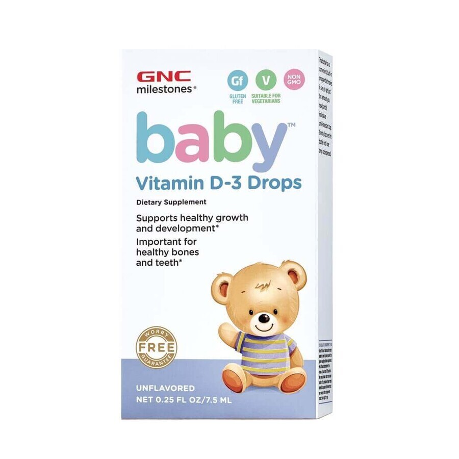 Gotas de vitamina D3 para bebés (424683), 7,5 ml, GNC