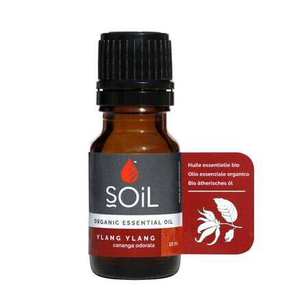 Pure Ylang Ylang Essential Oil 100% Organic, 10 ml, SOiL