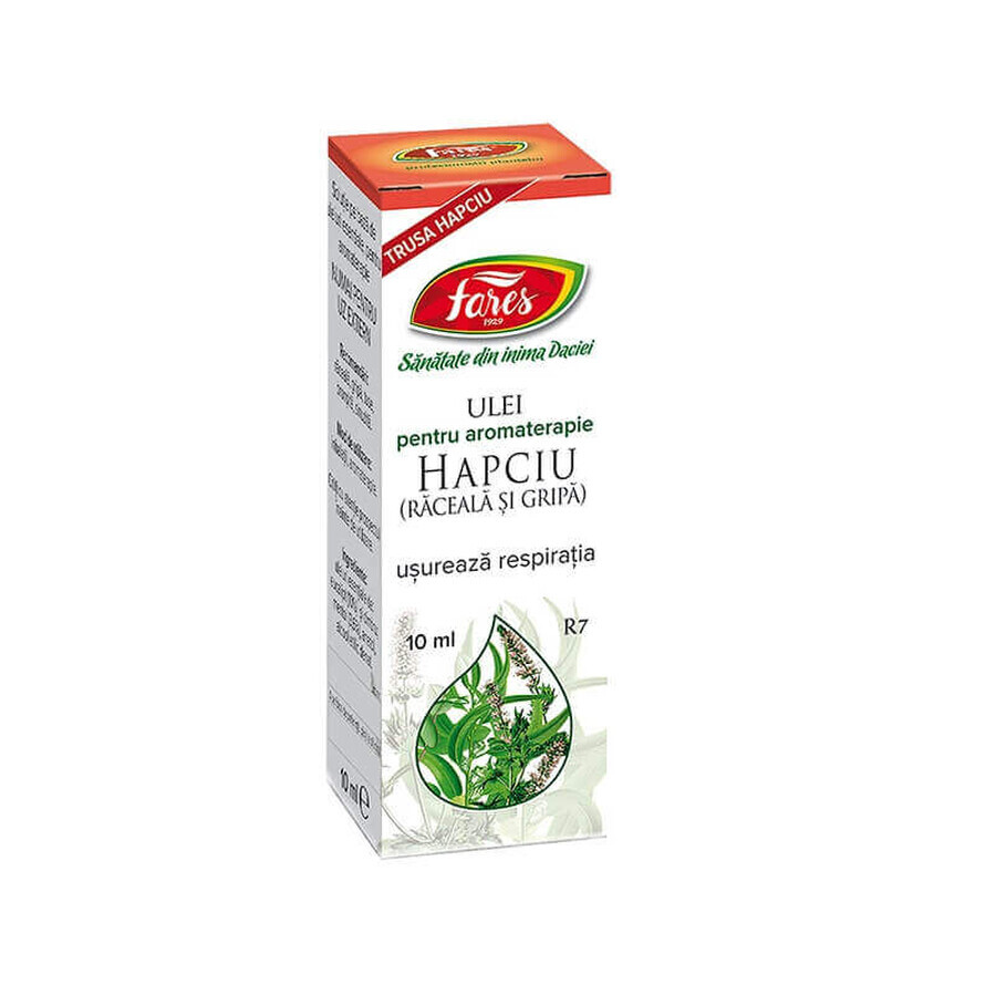 Olio per aromaterapia Hapciu Facilita la respirazione, R7, 10 ml, Fares