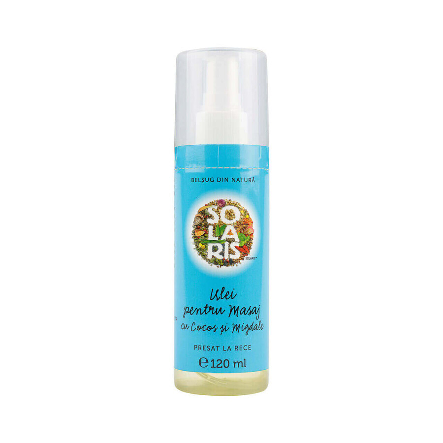 Olio da massaggio al cocco e mandorle, 120 ml, Solaris