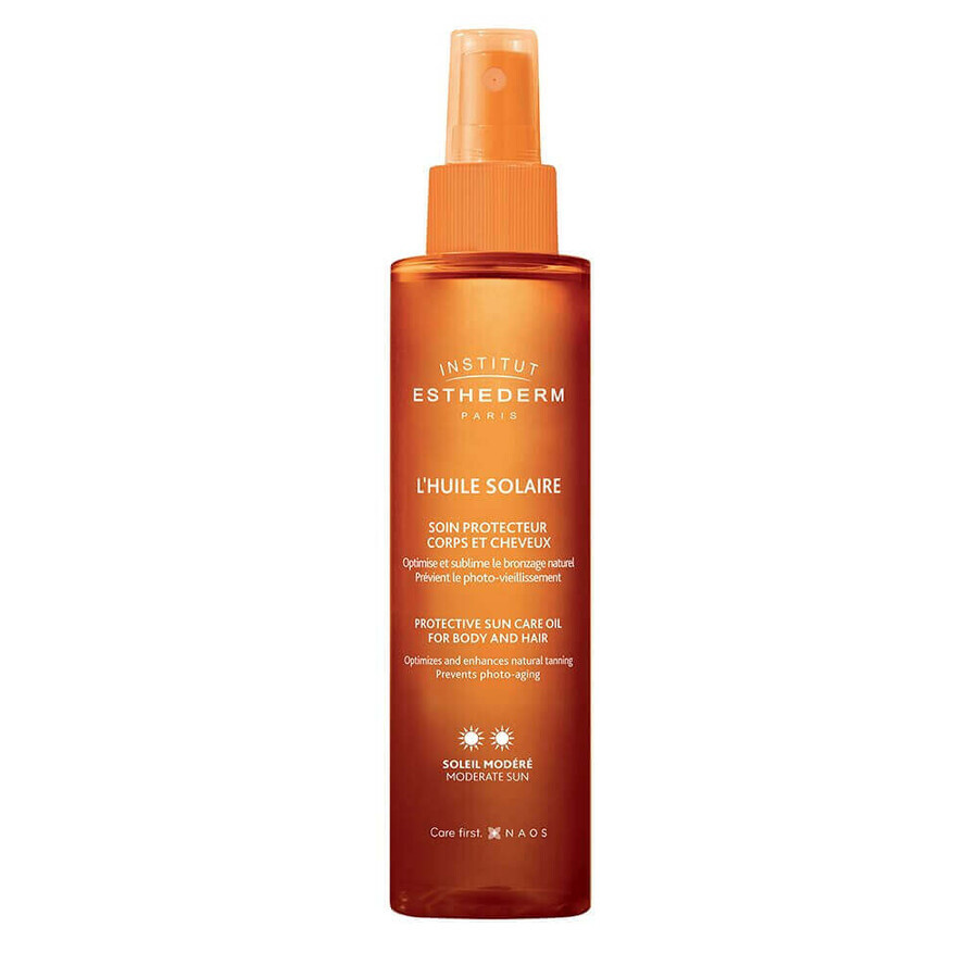 Medium beschermingsolie voor lichaam en haar Zon, 150 ml, Institut Esthederm