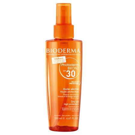 BIODERMA Photoderm Bronz SPF 30 Olio Secco Viso Corpo Capelli 200 ml