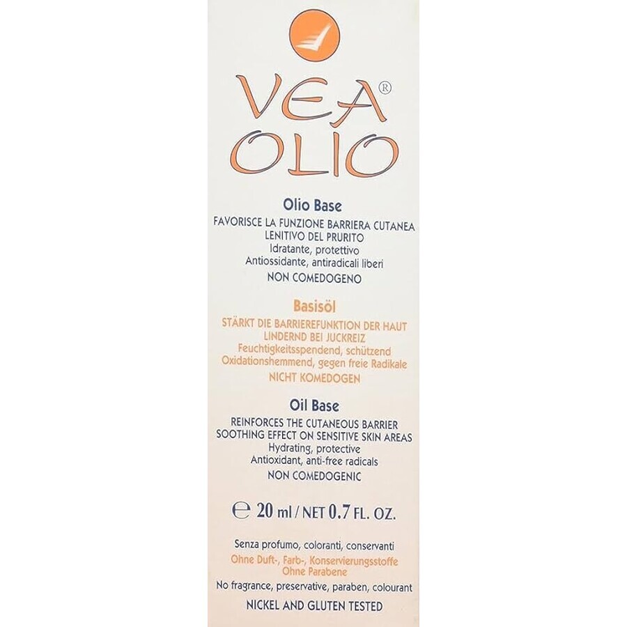 Vea Olio Base Idratante Protettivo e Lenitivo, 20 ml, Hulka