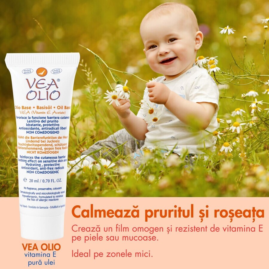 Vea Olio Base Idratante Protettivo e Lenitivo, 20 ml, Hulka