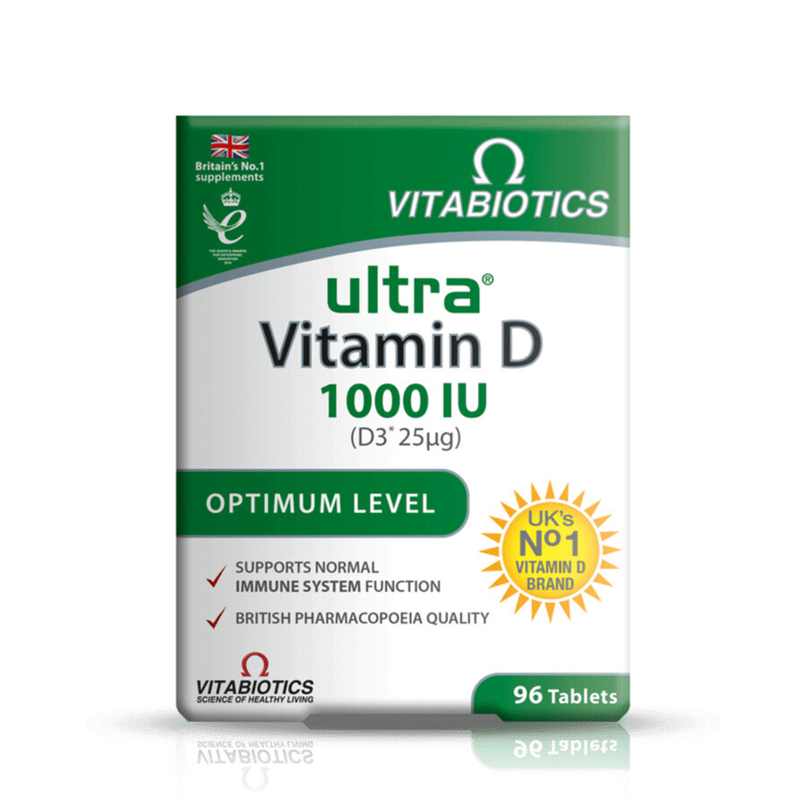 Ultra Vitamin D3 1000UI Optimum Level, 96 compresse, Vitabiotics