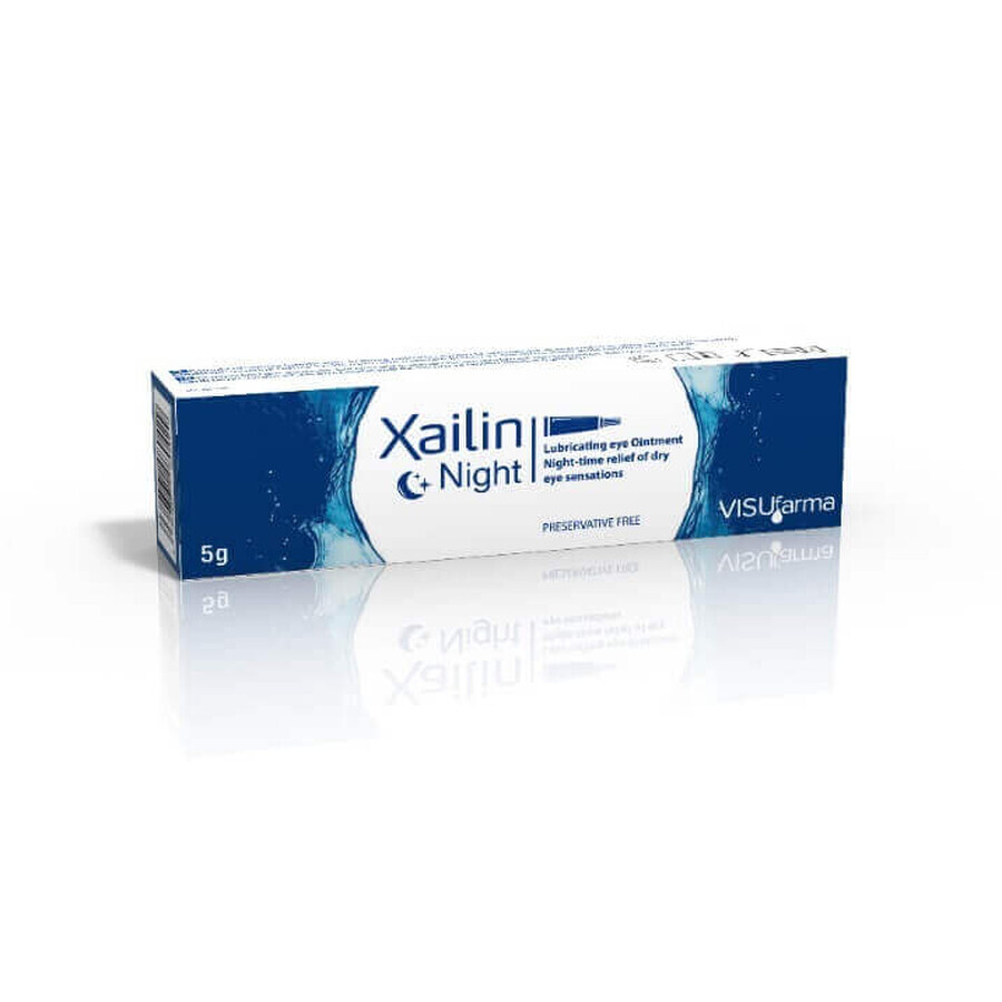 Xailin Noche Pomada Oftálmica Lubricante, 5 g,Visufarma